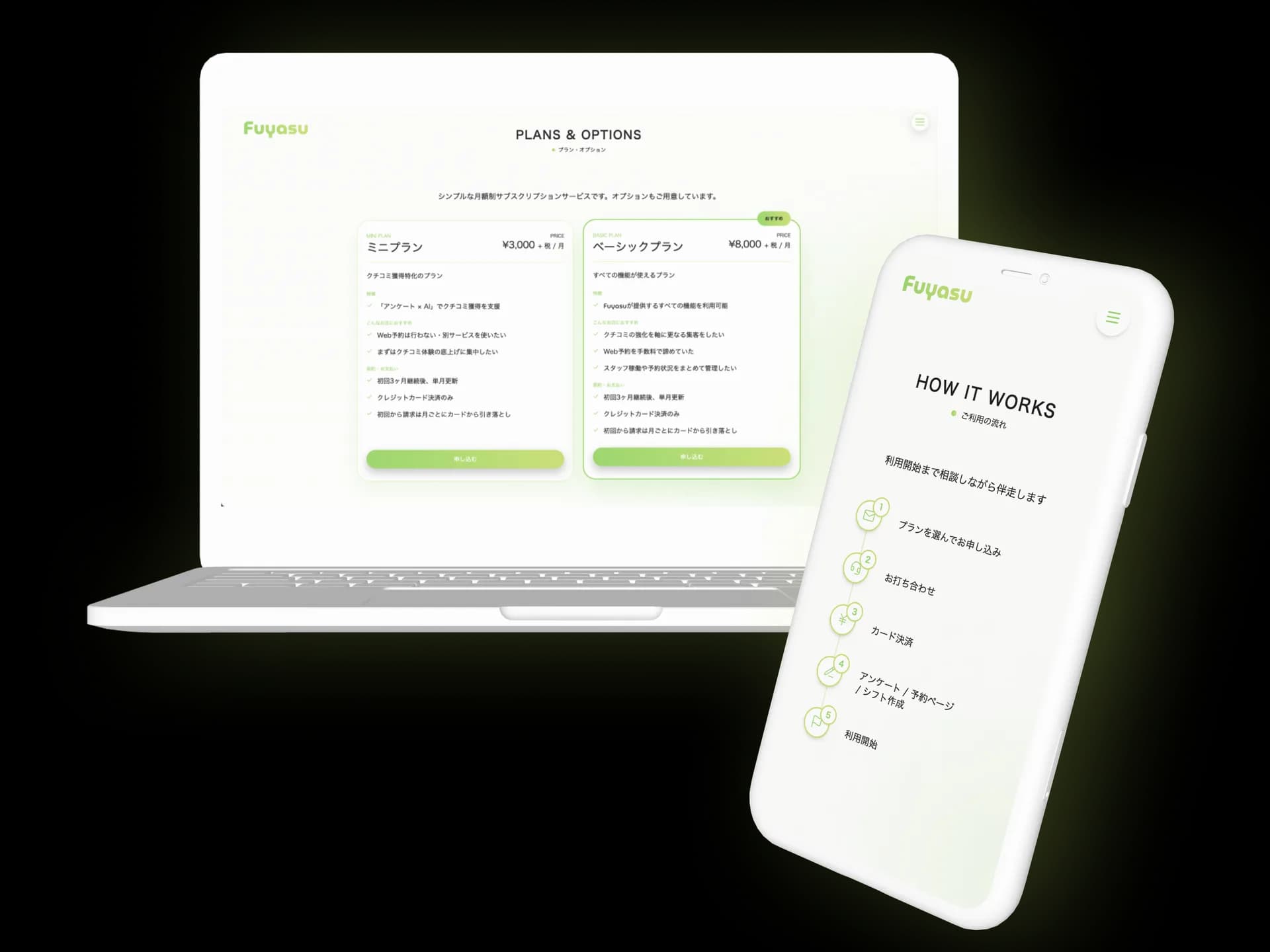 Fuyasuのモックアップ